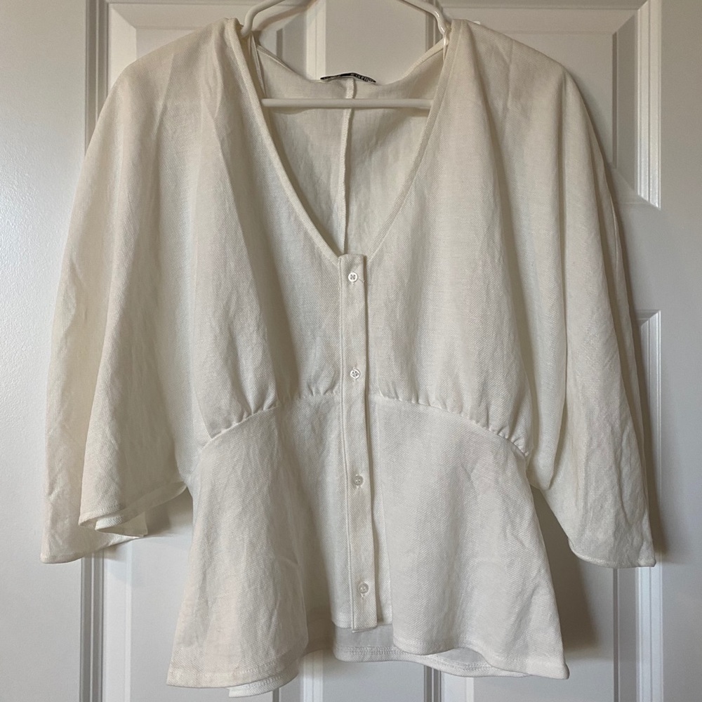 Zara white blouse